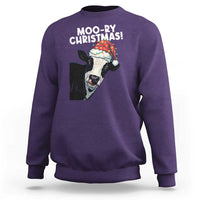 Christmas Cow Sweatshirt Funny Moo Ry Christmas Farmer Gift - Wonder Print Shop