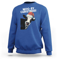 Christmas Cow Sweatshirt Funny Moo Ry Christmas Farmer Gift - Wonder Print Shop
