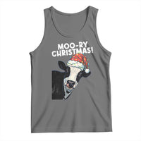 Christmas Cow Tank Top Funny Moo Ry Christmas Farmer Gift - Wonder Print Shop