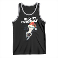 Christmas Cow Tank Top Funny Moo Ry Christmas Farmer Gift - Wonder Print Shop