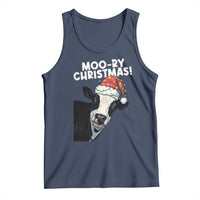 Christmas Cow Tank Top Funny Moo Ry Christmas Farmer Gift - Wonder Print Shop
