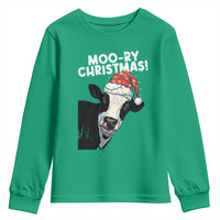 Christmas Cow Youth Sweatshirt Funny Moo Ry Christmas Farmer Gift - Wonder Print Shop