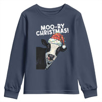 Christmas Cow Youth Sweatshirt Funny Moo Ry Christmas Farmer Gift - Wonder Print Shop