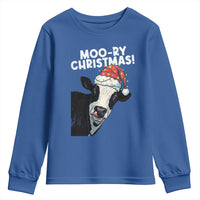 Christmas Cow Youth Sweatshirt Funny Moo Ry Christmas Farmer Gift - Wonder Print Shop