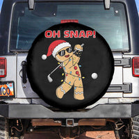 Oh Snap Gingerbreadman Golfer Spare Tire Cover Funny Golf Christmas Golfing Pajamas - Wonder Print Shop