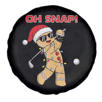 Oh Snap Gingerbreadman Golfer Spare Tire Cover Funny Golf Christmas Golfing Pajamas - Wonder Print Shop