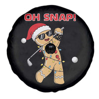 Oh Snap Gingerbreadman Golfer Spare Tire Cover Funny Golf Christmas Golfing Pajamas - Wonder Print Shop