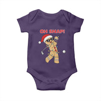Oh Snap Gingerbreadman Golfer Baby Onesie Funny Golf Christmas Golfing Pajamas - Wonder Print Shop
