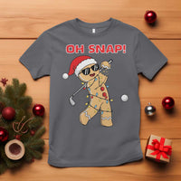 Oh Snap Gingerbreadman Golfer T Shirt Funny Golf Christmas Golfing Pajamas - Wonder Print Shop