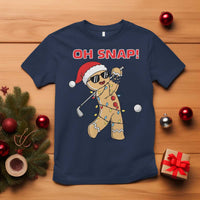 Oh Snap Gingerbreadman Golfer T Shirt Funny Golf Christmas Golfing Pajamas - Wonder Print Shop