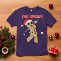 Oh Snap Gingerbreadman Golfer T Shirt Funny Golf Christmas Golfing Pajamas - Wonder Print Shop