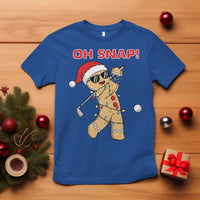 Oh Snap Gingerbreadman Golfer T Shirt Funny Golf Christmas Golfing Pajamas - Wonder Print Shop