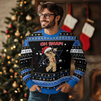 Oh Snap Gingerbreadman Golfer Hanukkah Ugly Sweater Funny Golf Christmas Golfing Pajamas - Wonder Print Shop
