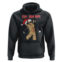 Oh Snap Gingerbreadman Golfer Hoodie Funny Golf Christmas Golfing Pajamas - Wonder Print Shop