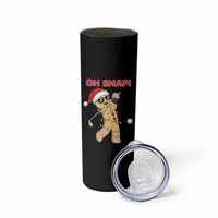 Oh Snap Gingerbreadman Golfer Skinny Tumbler Funny Golf Christmas Golfing Pajamas - Wonder Print Shop