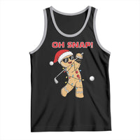 Oh Snap Gingerbreadman Golfer Tank Top Funny Golf Christmas Golfing Pajamas - Wonder Print Shop