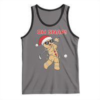 Oh Snap Gingerbreadman Golfer Tank Top Funny Golf Christmas Golfing Pajamas - Wonder Print Shop