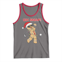 Oh Snap Gingerbreadman Golfer Tank Top Funny Golf Christmas Golfing Pajamas - Wonder Print Shop