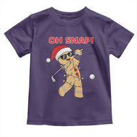 Oh Snap Gingerbreadman Golfer Toddler T Shirt Funny Golf Christmas Golfing Pajamas - Wonder Print Shop
