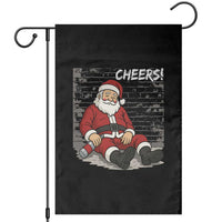 Funny Christmas Santa Claus Drinking Beer Garden Flag Wonderful Time - Wonder Print Shop