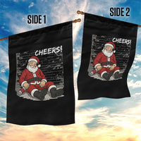 Funny Christmas Santa Claus Drinking Beer Garden Flag Wonderful Time - Wonder Print Shop