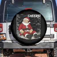 Funny Christmas Santa Claus Drinking Beer Spare Tire Cover Wonderful Time - Wonder Print Shop