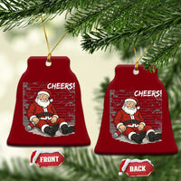 Funny Christmas Santa Claus Drinking Beer Ceramic Ornament Wonderful Time - Wonder Print Shop