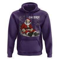 Funny Christmas Santa Claus Drinking Beer Hoodie Wonderful Time - Wonder Print Shop
