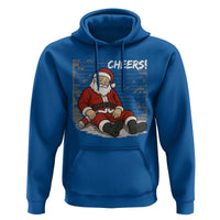 Funny Christmas Santa Claus Drinking Beer Hoodie Wonderful Time - Wonder Print Shop