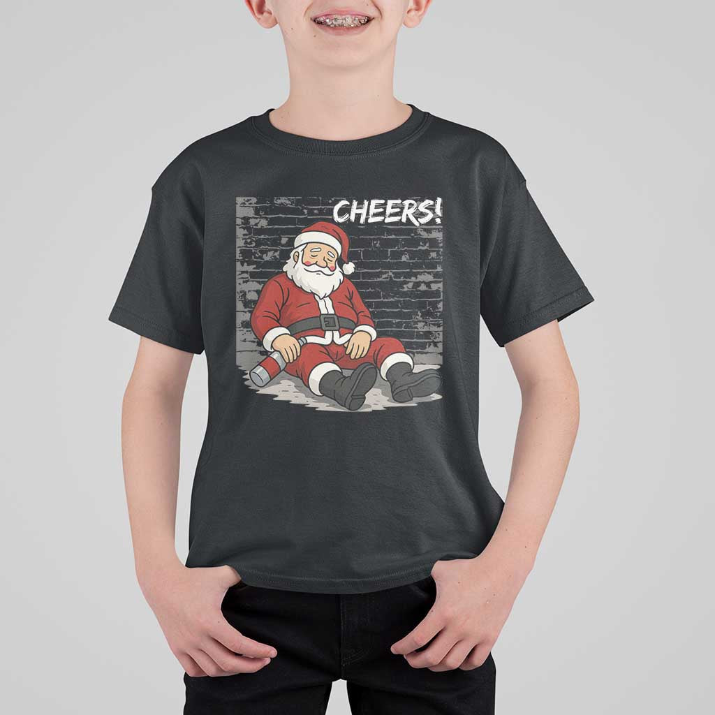 Funny Christmas Santa Claus Drinking Beer T Shirt For Kid Wonderful Time - Wonder Print Shop