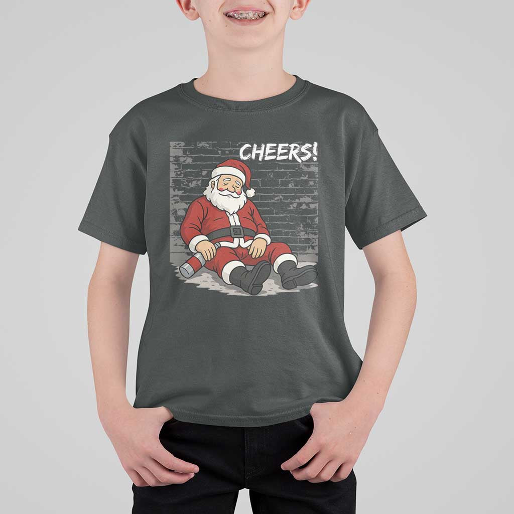 Funny Christmas Santa Claus Drinking Beer T Shirt For Kid Wonderful Time - Wonder Print Shop