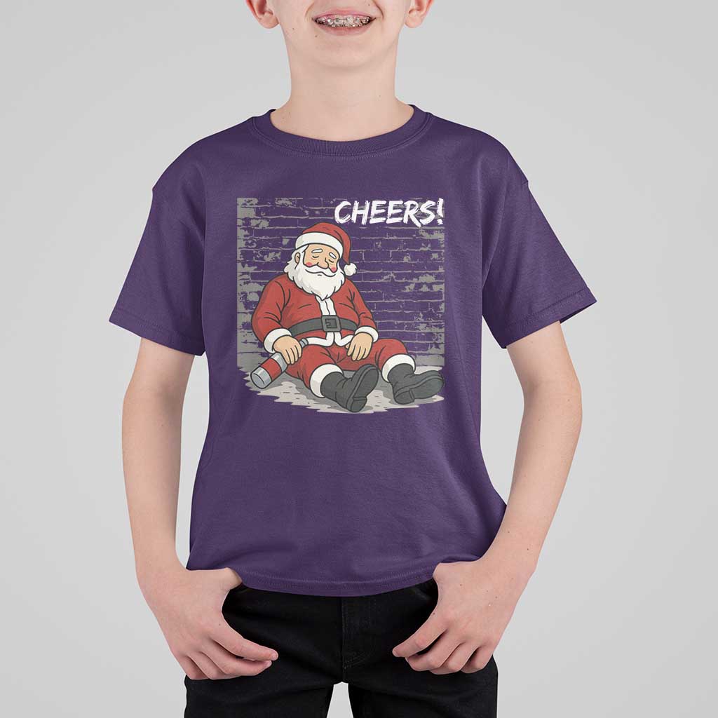 Funny Christmas Santa Claus Drinking Beer T Shirt For Kid Wonderful Time - Wonder Print Shop