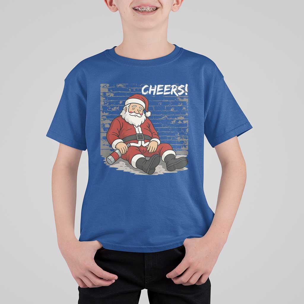 Funny Christmas Santa Claus Drinking Beer T Shirt For Kid Wonderful Time - Wonder Print Shop