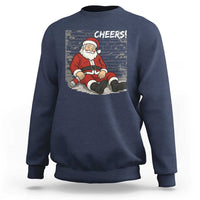 Funny Christmas Santa Claus Drinking Beer Sweatshirt Wonderful Time - Wonder Print Shop