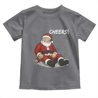 Funny Christmas Santa Claus Drinking Beer Toddler T Shirt Wonderful Time - Wonder Print Shop
