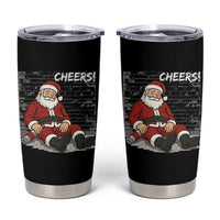 Funny Christmas Santa Claus Drinking Beer Tumbler Cup Wonderful Time - Wonder Print Shop