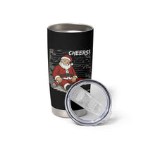 Funny Christmas Santa Claus Drinking Beer Tumbler Cup Wonderful Time - Wonder Print Shop