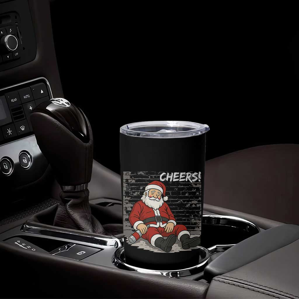 Funny Christmas Santa Claus Drinking Beer Tumbler Cup Wonderful Time - Wonder Print Shop