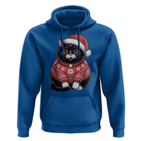Christmas Black Cat Hoodie Catmas Gift For New Year - Wonder Print Shop