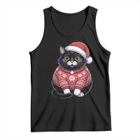 Christmas Black Cat Tank Top Catmas Gift For New Year - Wonder Print Shop