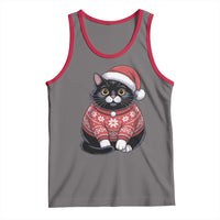 Christmas Black Cat Tank Top Catmas Gift For New Year - Wonder Print Shop