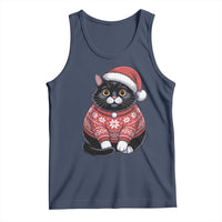 Christmas Black Cat Tank Top Catmas Gift For New Year - Wonder Print Shop