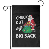Retro Funny Santa Garden Flag Christmas Joke Check Out My Big Sack - Wonder Print Shop