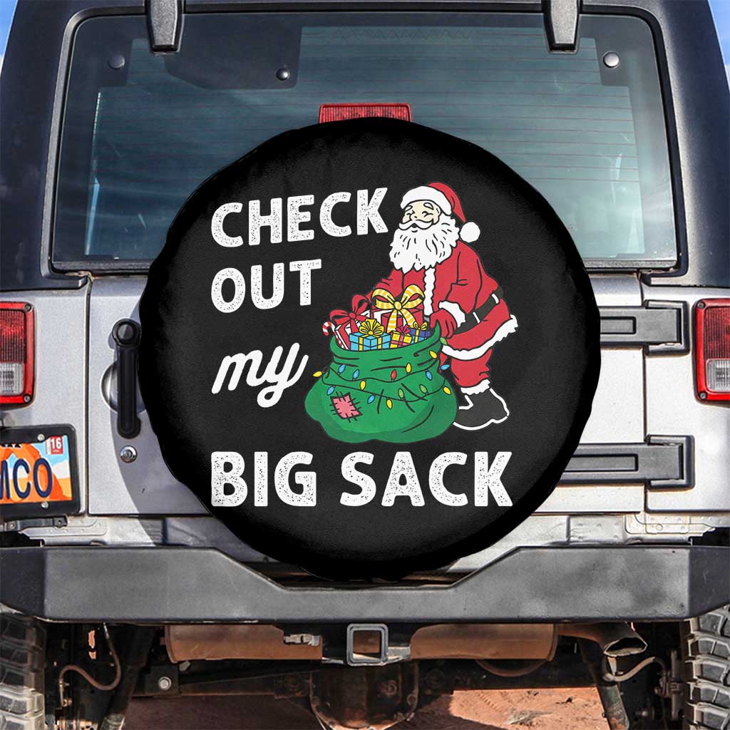 Retro Funny Santa Spare Tire Cover Christmas Joke Check Out My Big Sack - Wonder Print Shop