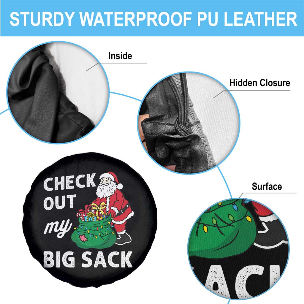 Retro Funny Santa Spare Tire Cover Christmas Joke Check Out My Big Sack - Wonder Print Shop