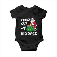 Retro Funny Santa Baby Onesie Christmas Joke Check Out My Big Sack - Wonder Print Shop