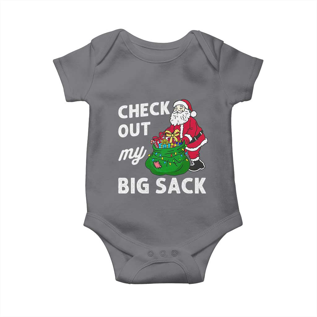 Retro Funny Santa Baby Onesie Christmas Joke Check Out My Big Sack - Wonder Print Shop