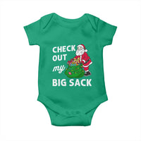 Retro Funny Santa Baby Onesie Christmas Joke Check Out My Big Sack - Wonder Print Shop