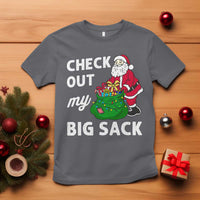 Retro Funny Santa T Shirt Christmas Joke Check Out My Big Sack - Wonder Print Shop