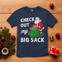 Retro Funny Santa T Shirt Christmas Joke Check Out My Big Sack - Wonder Print Shop